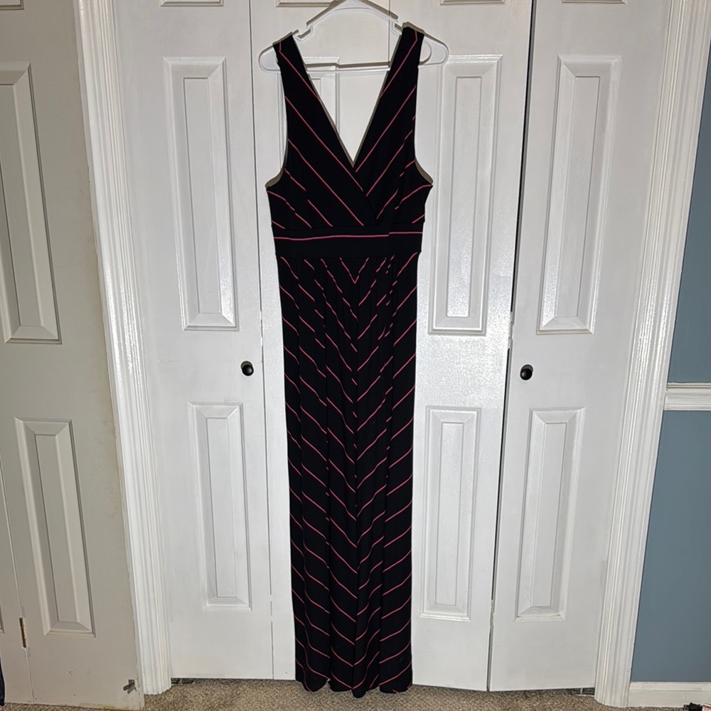 Torrid Black and Pink Maxi Dress